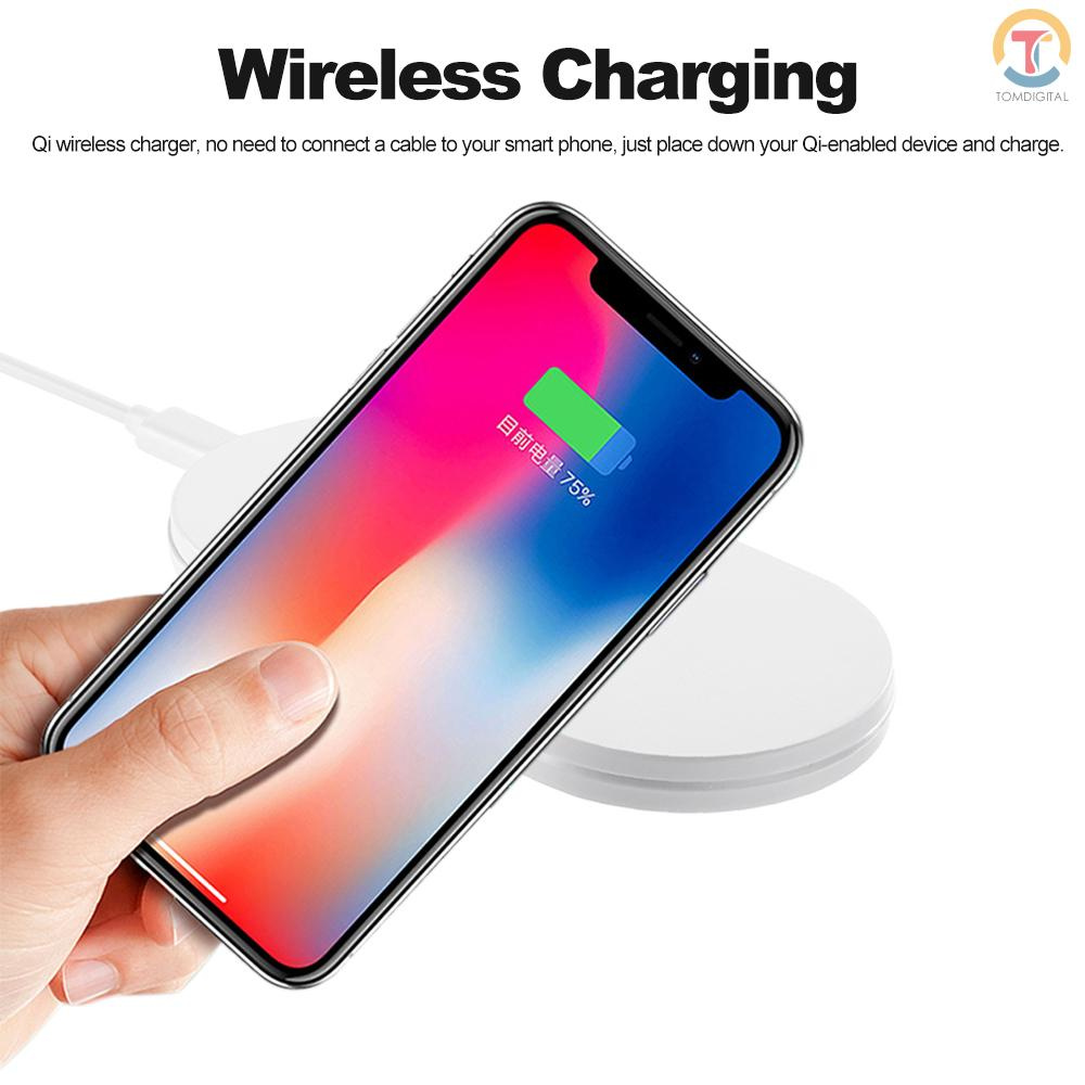 Đế Sạc Nhanh Không Dây Q100 Có Đèn Led Cho Iphone X 8 Plus Samsung S8 Plus