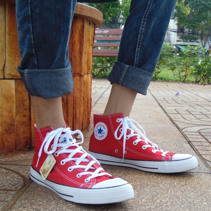 Giày Cvs AllStar Classic Cổ Cao Nam Đỏ Tươi