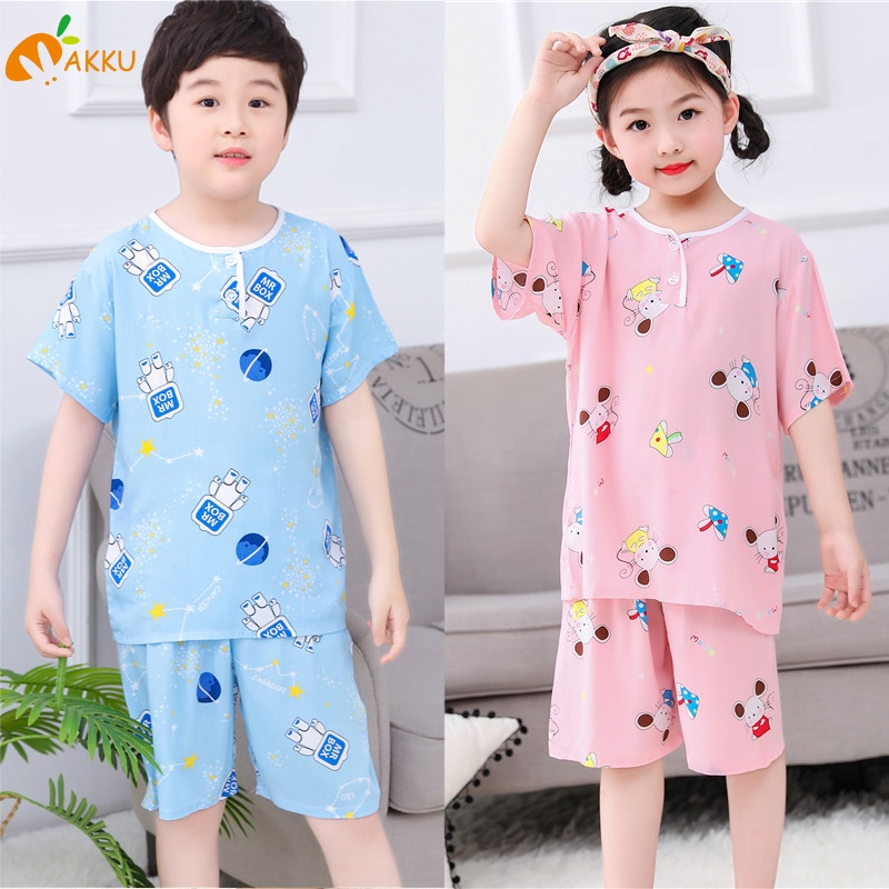 Bộ Đồ Ngủ In Hoạt Hình Dễ Thương Cho Bé Gái