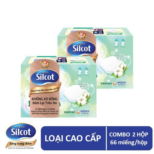 Bông tẩy trang Silcot - Bông Trang Điểm Silcot Nhật Bản Cao Cấp Silcot Unicharm