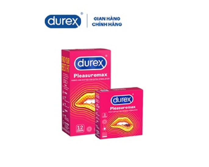 Bộ 1 hộp bao cao su Durex Pleasuremax (12 bao/hộp) + tặng 1 hộp Durex Pleasuremax (3 bao/hộp)