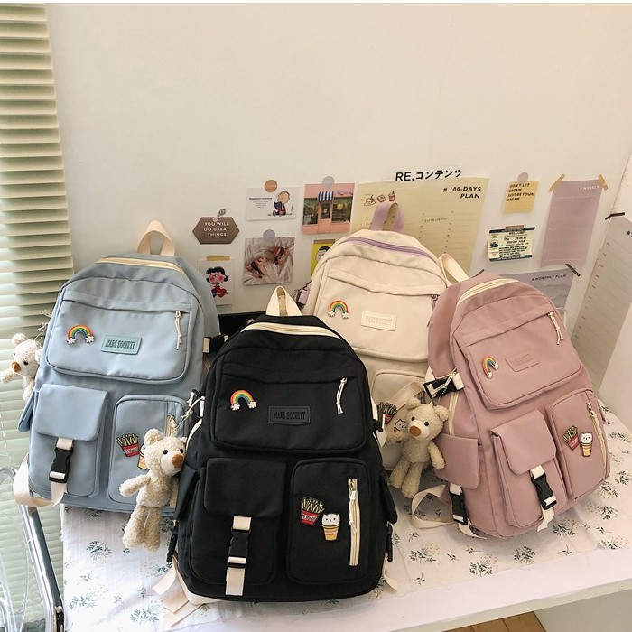 ] Balo ulzzang cao cấp chống nước Mars Societt ( tặng kèm sticker )