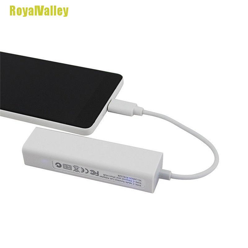 Bộ Chuyển Đổi Usb-C 3.1 Sang Usb 3.0 Rj45 Cho Macbook Us Yym