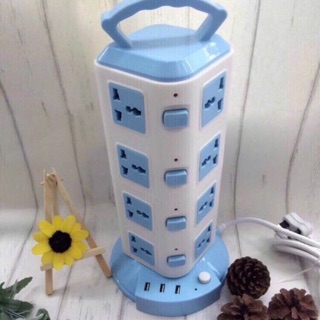 Ổ cắm điện đa năng 4 tầng 16 lỗ cắm điện, 3 cổng usb tiện lợi
