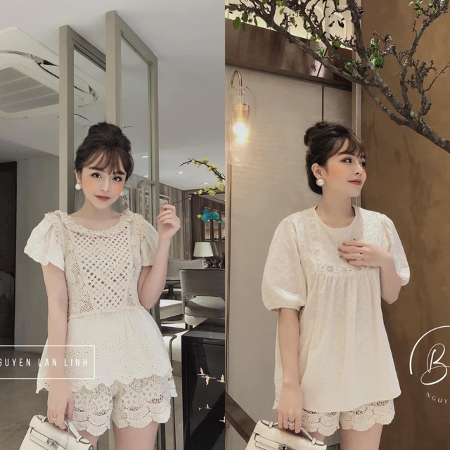 Quần chân ren hoa hàng đẹp Quảng Châu
