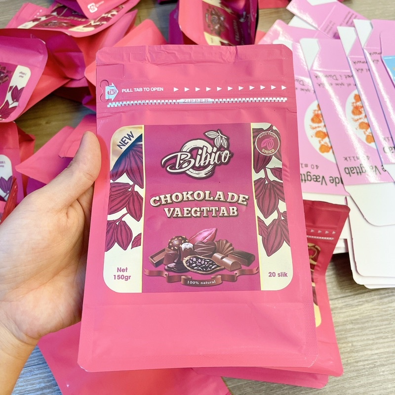 Kẹo Socola Giảm Cân Chokolade Vaegttab Đan Mạch Hộp Hồng