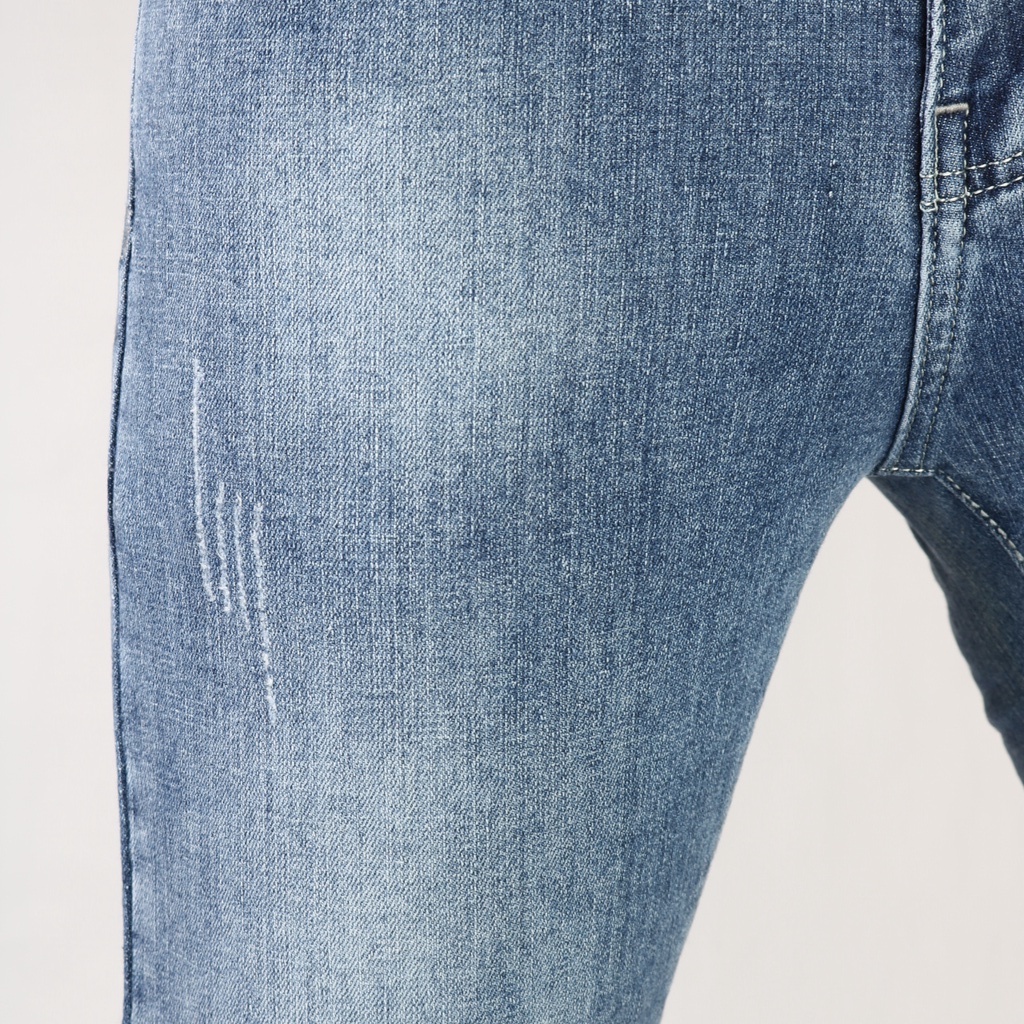 Quần jean nam xanh bạc MK 0164 chất bò cao cấp vải không ra màu form ôm Slimfit quần jeans phong cách Hàn Quốc