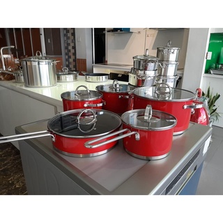 Bộ nồi chảo cao cấp faster ruby ✅ 5 món chuyên dụng cho bếp từ, inox 304