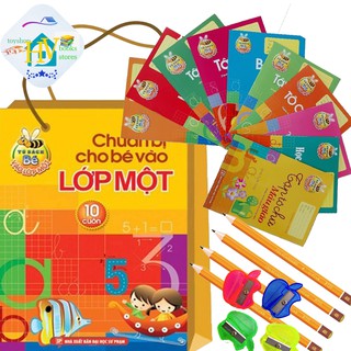 Sách - Chuẩn bị cho bé vào lớp một (Túi 10 Cuốn) Tặng 1 Cây Viết Chì , 1 Chuốt Chì
