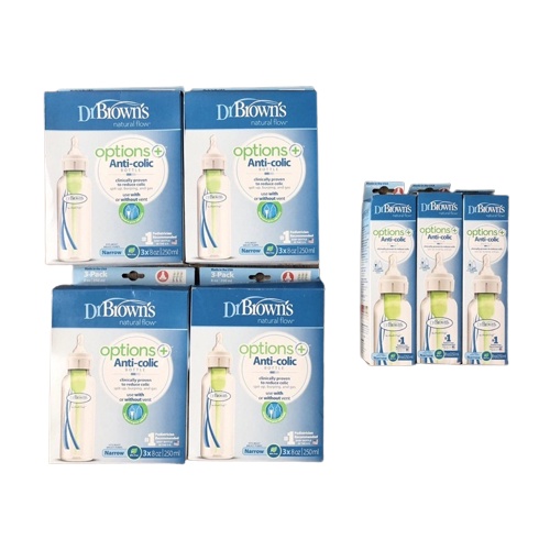 Bình sữa Dr.Brown's Options Plus 60ml, 120ml , 250ml cổ hẹp mẫu mới 2019