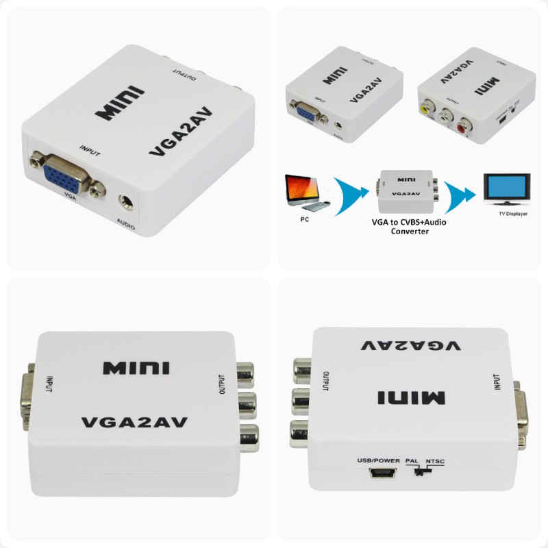 Bộ Chuyển Đổi Tín Hiệu - AV ra VGA - HDMI ra AV - VGA ra AV - VGA ra HDMI sắt