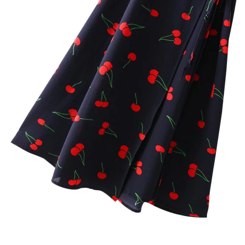 [Baywellfashion]Đầm nữ tay ngắn cổ chữ V in hoa phong cách Boho gợi cảm | BigBuy360 - bigbuy360.vn