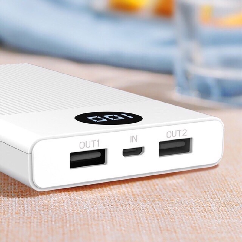 SẠC DỰ PHÒNG CHÍNH HÃNG XO 12.000mAh PB93 (BH 12 tháng) - 2 Cổng USB, Màn hình hiển thị % pin