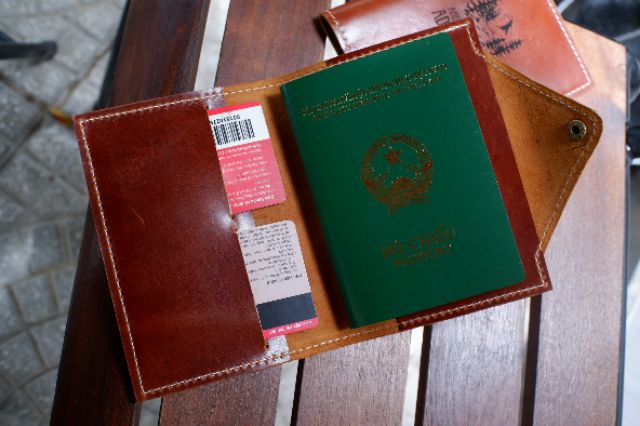 Bao da bò handmade Hộ chiếu Passport cover