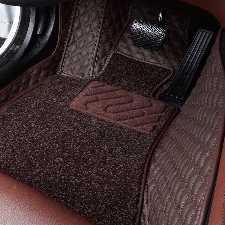 Thảm lót sàn ô tô 6D cao cấp cho Peugoet 3008 da không mùi không thấm nước phủ kín 90% sàn xe