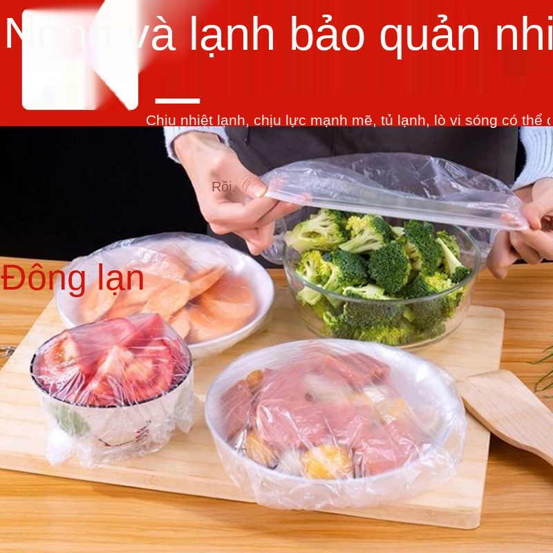 > nắp đậy giữ thức ăn gia đình loại PE tủ lạnh dùng một lần Túi bọc nhựa dùng một lần Túi đựng thức ăn giữ thức ăn tươi