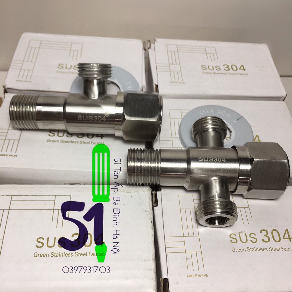 Van giảm áp inox | Van chia nước 2 ngả - 3 ngả | Van T khóa nước bồn cầu