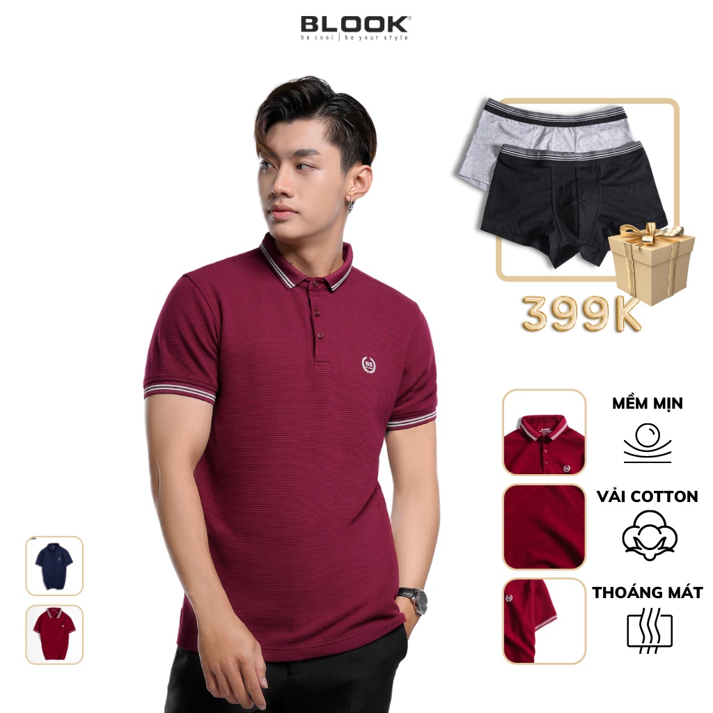 [Mã BMBAU50 giảm 7% đơn 99K] Áo Polo nam premium BLOOK chất vải thun gân mềm mại co giãn mã 32093 (HÌNH THẬT)