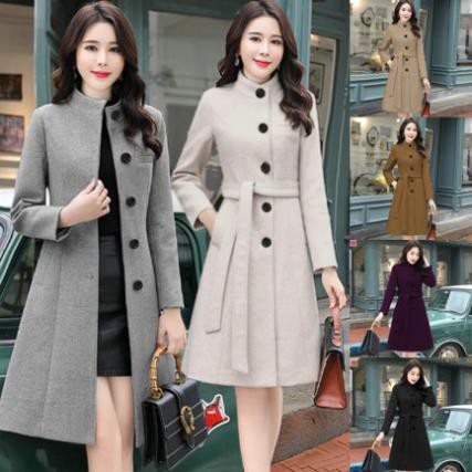 Áo Khoác Dạ Cổ Trụ Dáng Dài Cao Cấp 2 Lớp Dày Dặn Hàng Quảng Châu. | BigBuy360 - bigbuy360.vn