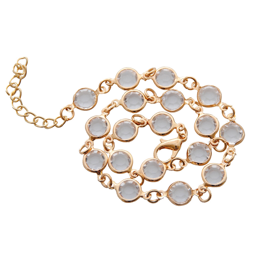 Vòng cổ bằng hợp kim có đính kim cương pha lê theo phong cách Hàn Quốc cho nữ