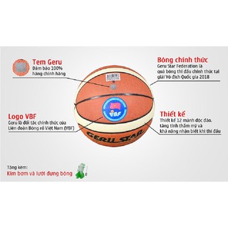 Quả bóng rổ da PU Gerustar Federation