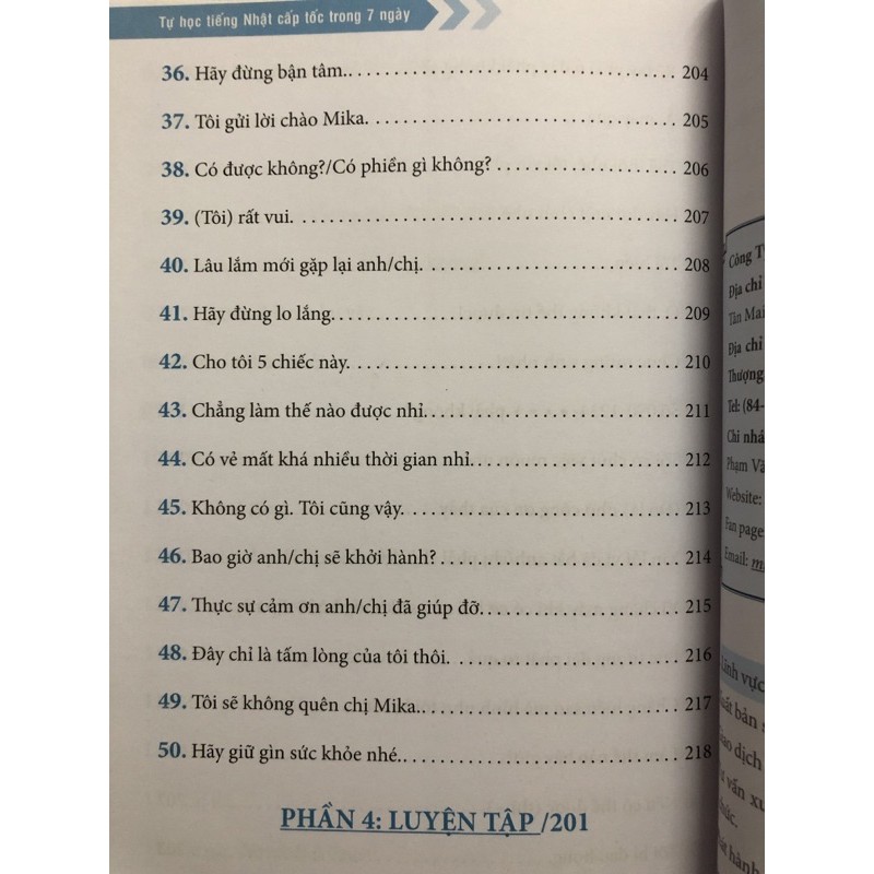 Sách Tự học Tiếng Nhật cấp tốc trong 7 ngày