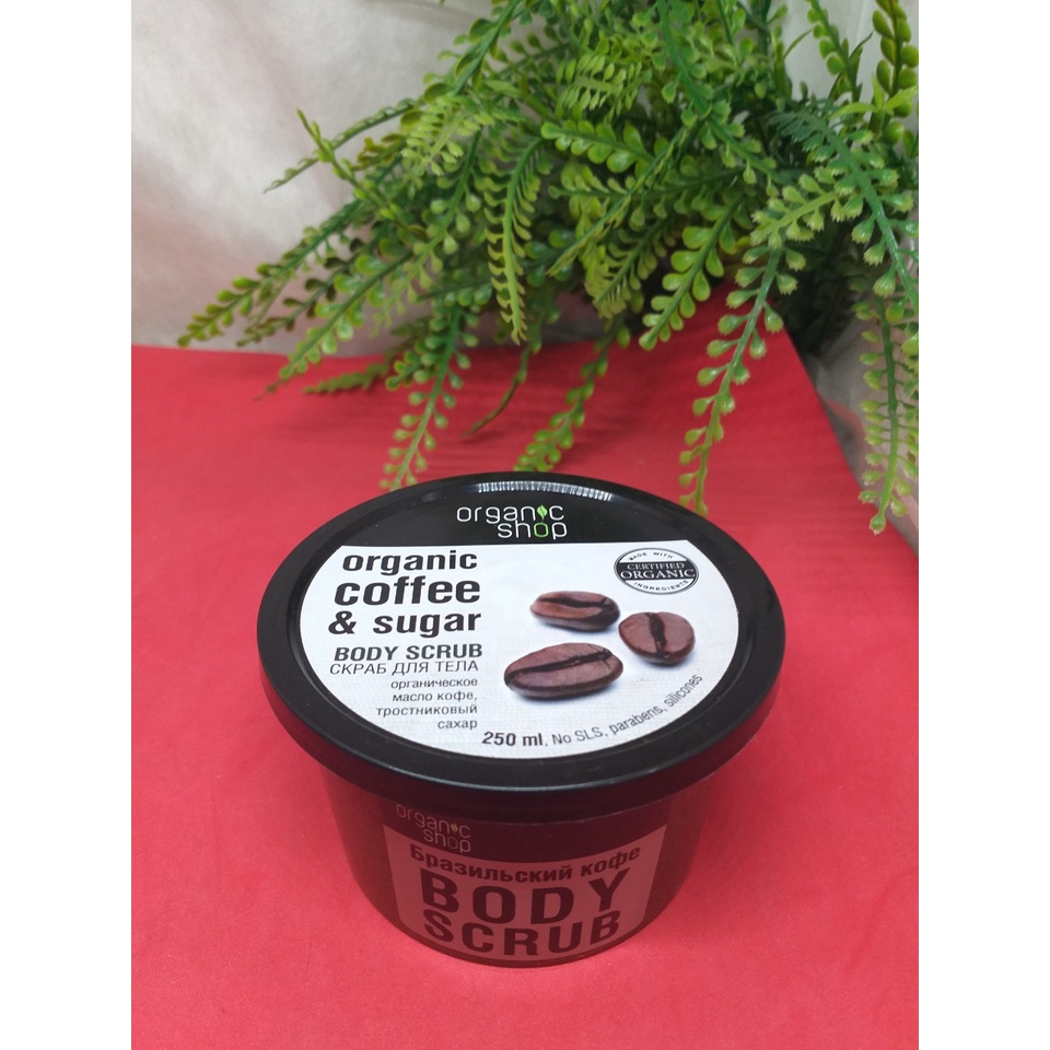 Kem Tẩy Da Chết Toàn Thân Organic Coffee &amp; Sugar Body Scrub Chính hãng