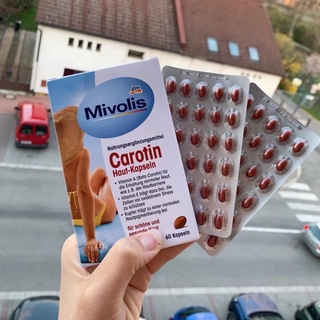 Viên uống chống nắng Carotin Mivolis 60 viên | có bill DM Market | nhập chính hãng Đức | TPCN - Viên chống nắng giá tốt