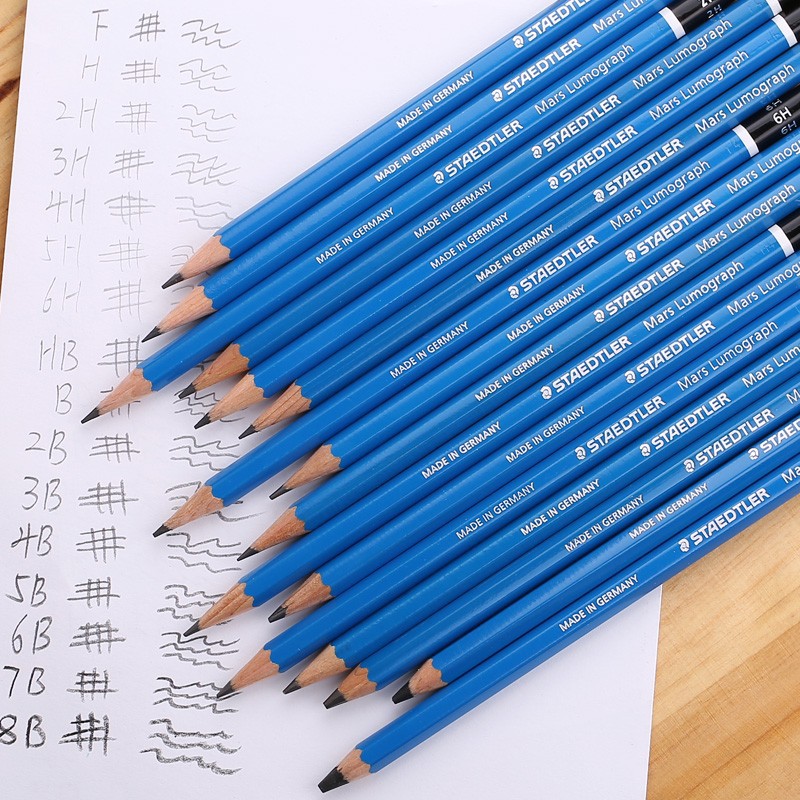 Bút Chì Staedtler Stedler Stadler Stetler Xanh Blue HB đến 9B