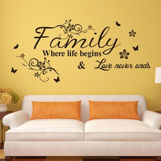 Decal dán tường châm ngôn về gia đình