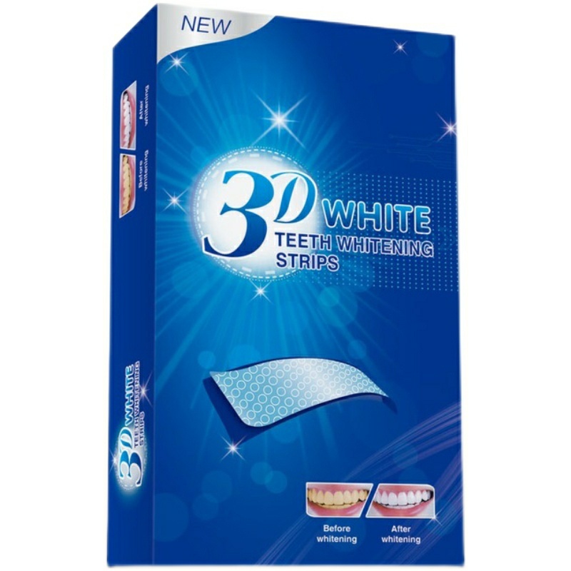 Miếng dán trắng răng tiện lợi 3D White Teeth Whitening Strips gồm 14 miếng dán 7 gói