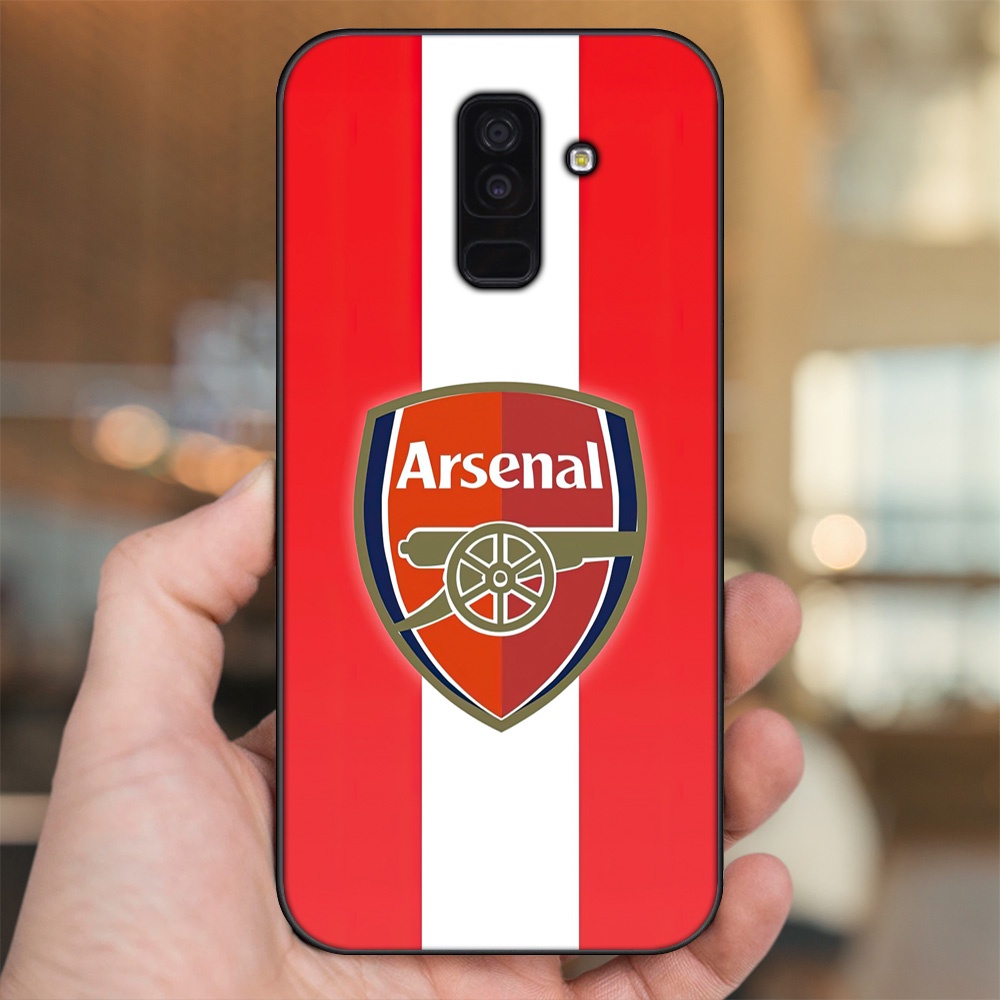 Ốp lưng Samsung A6 Plus viền đen in hình Arsenal FC