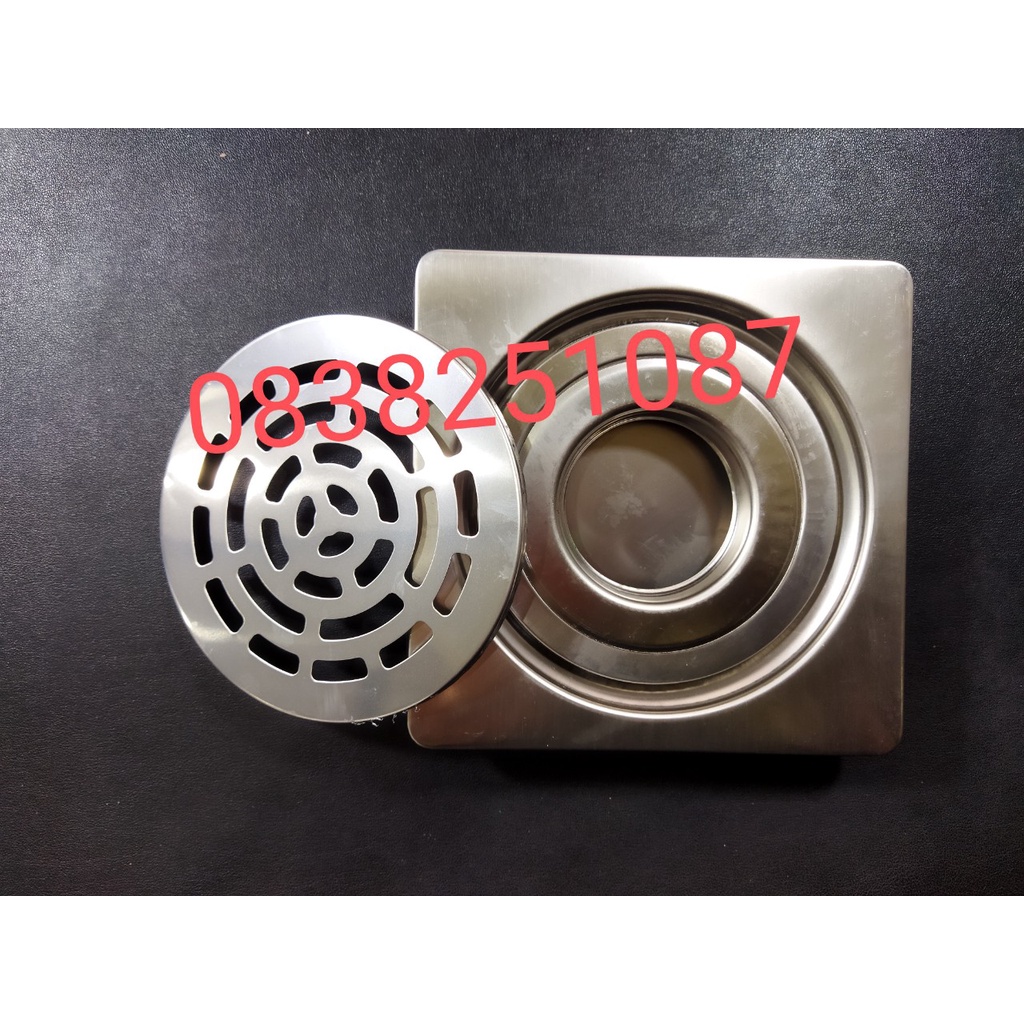 Phễu Thoát Sàn Inox Chống Hôi Kích Thước 15x15