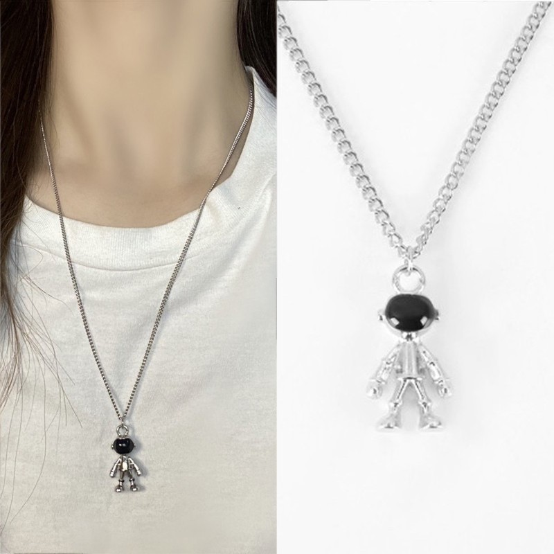 Dây chuyền mặt hình phi hành gia phong cách trẻ trung xinh xắn, Vòng cổ cực đẹp cho nam & nữ