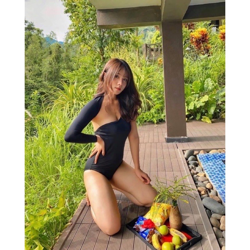 [ HÀNG CÓ SẴN ] Bikini lệch vai dài tay cao cấp (hình thật) | BigBuy360 - bigbuy360.vn