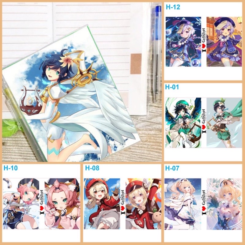 sổ in hình anime game genshin impact tặng kèm bút/ sổ tay genshin impact nhiều mẫu chọn