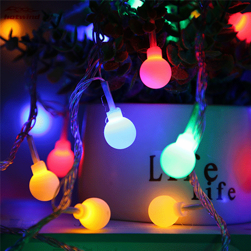 Dây Đèn Led Bóng Tròn Trang Trí Tiệc Cho Giáng Sinh Halloween