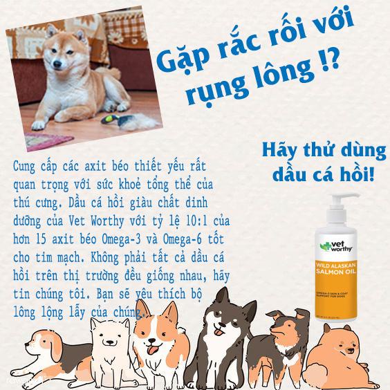 Dầu cá hồi nguyên chất Vet Worthy dành cho chó -  WILD SALMON OIL BLEND 458 & 946ml