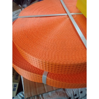 Dây Dù Dẹt Chịu Tải 2 tấn Dây cáp vải chằng hàng màu đỏ cam. ảnh thật