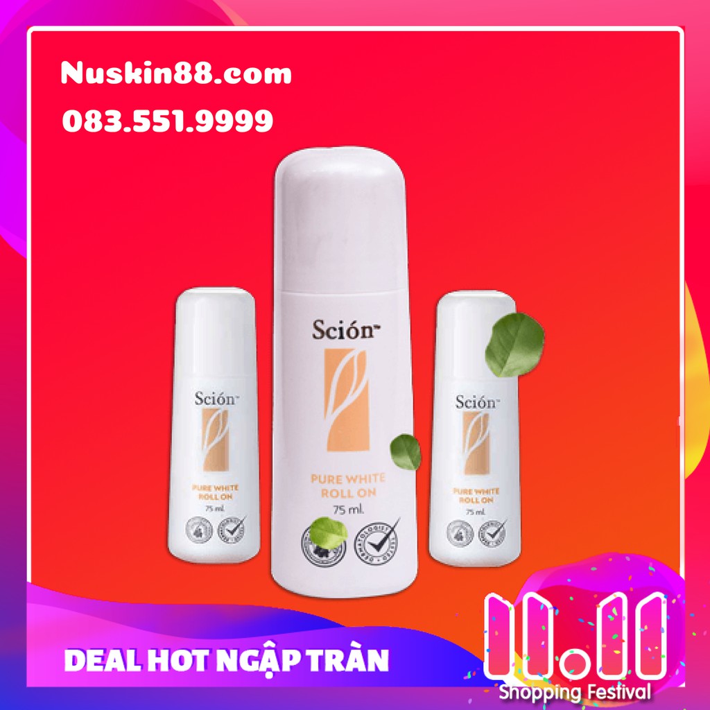 Lăn Khử Mùi Scion Pure White Roll On Nuskin