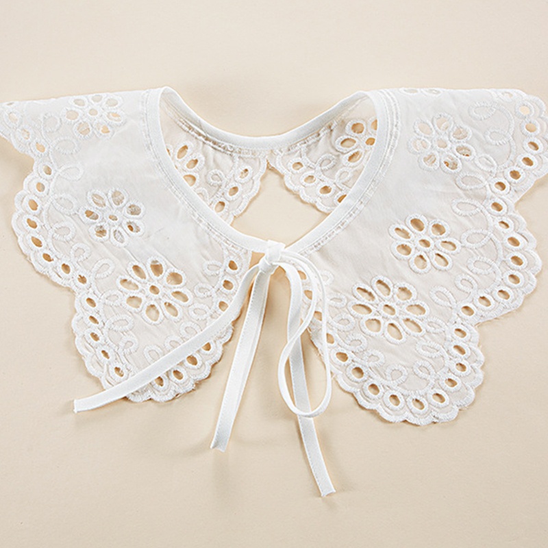 Khăn Choàng Cổ Giả Jacquard Rỗng Buộc Dây Họa Tiết Hoa Sen Trang Trí Dành Cho Nữ