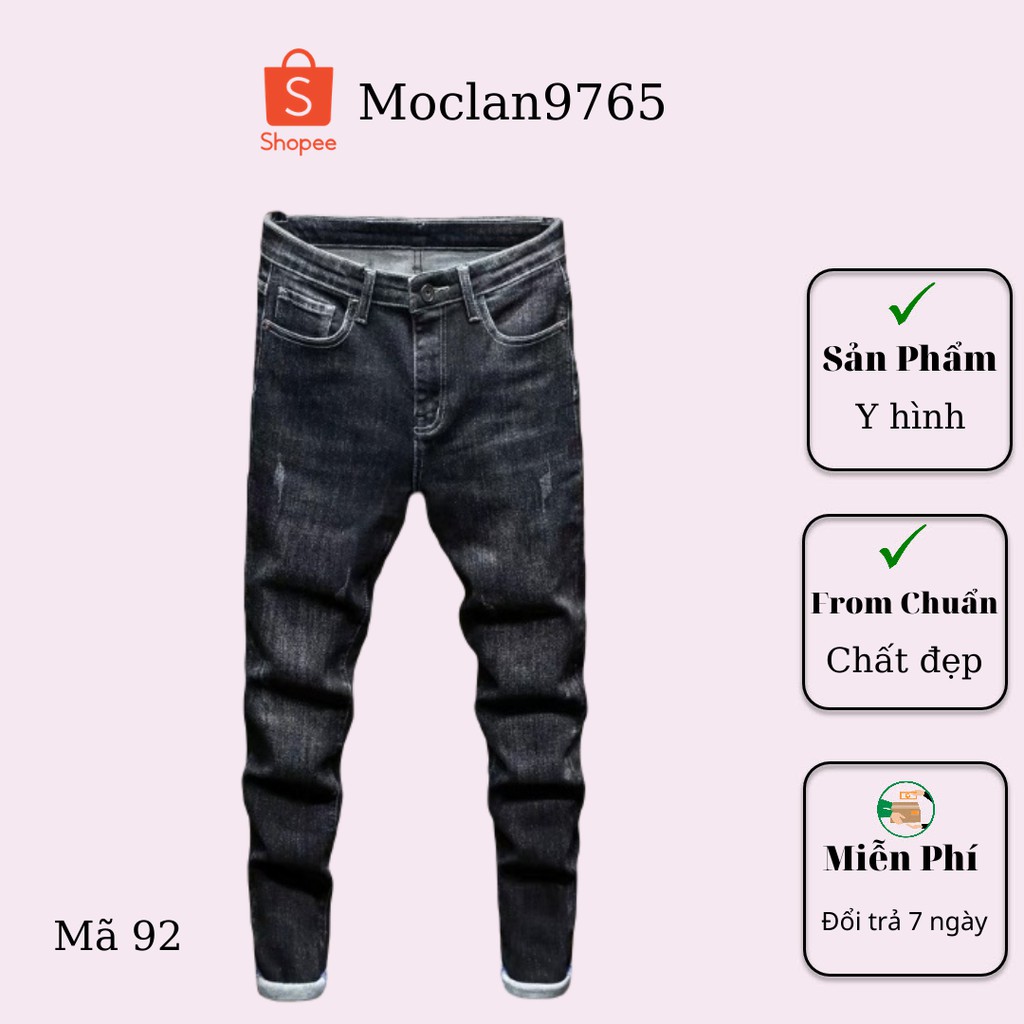 Quần jean nam cao cấp, chất liệu bò ( jean ) mềm mịn, from chuẩn, có nhiều mẫu đi kèm Moclan62