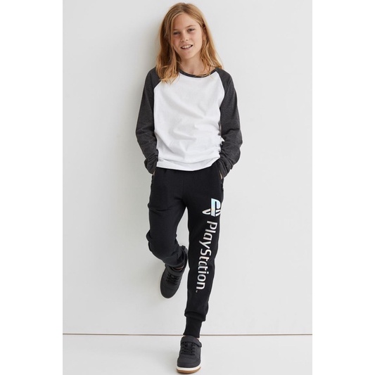 Bộ Nỉ Hoodie Bé Trai PlaySt@tion Đen HaM(bán lẻ áo lẻ quần)