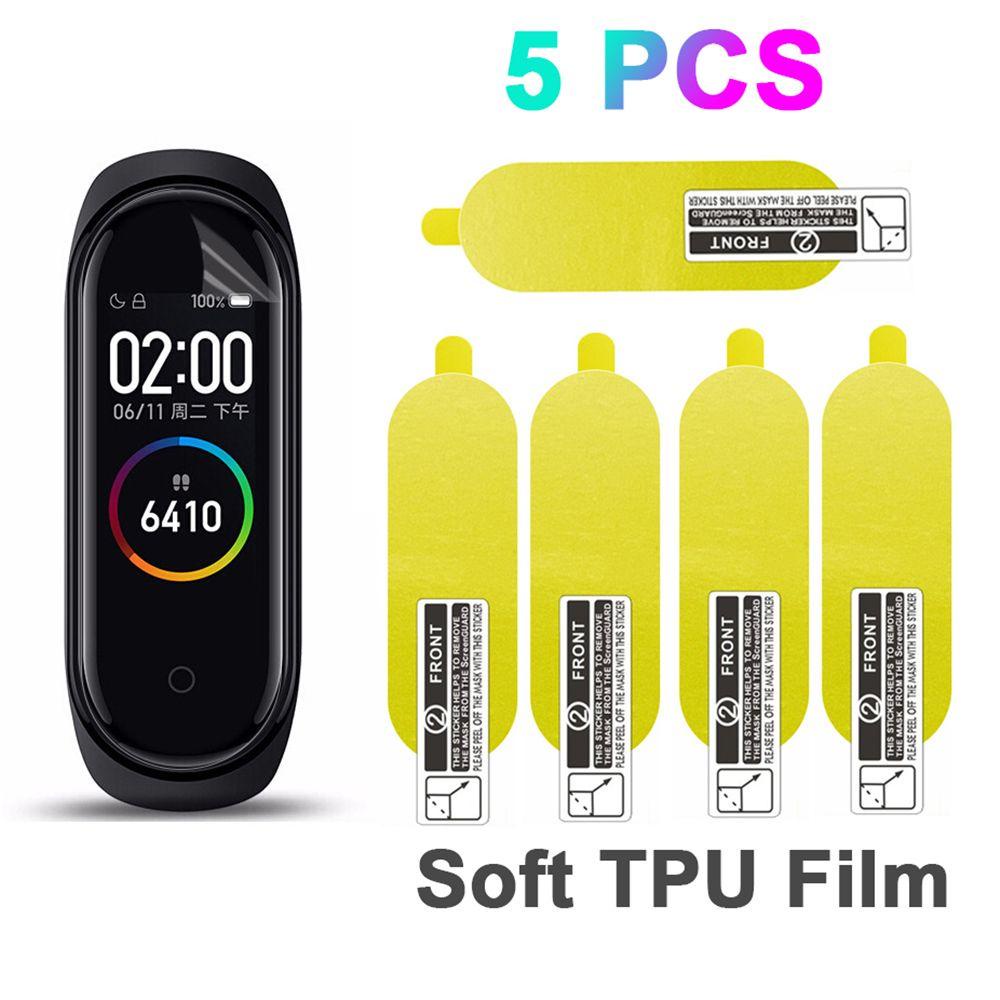 BTLIMER Set 5 MiếNg DáN Trong SuốT BảO Vệ MàN HìNh Cho ĐồNg Hồ Xiaomi Miband 4