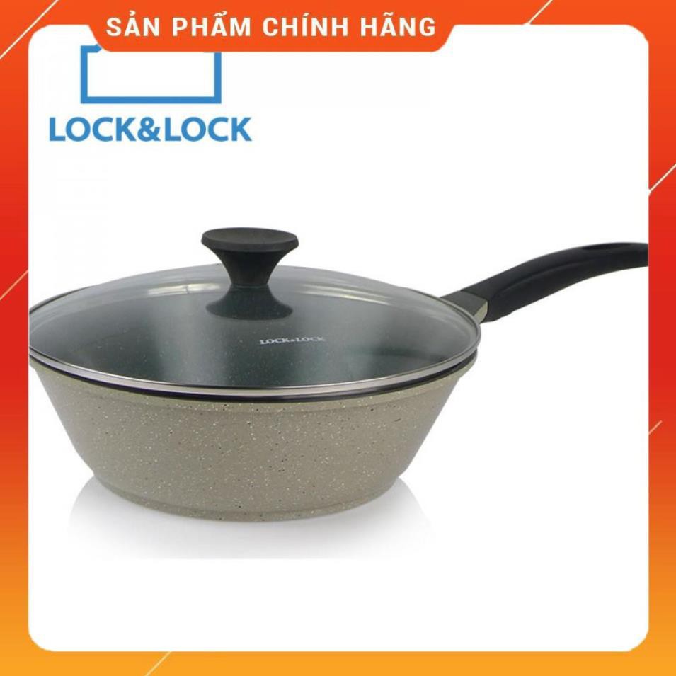 [FreeShip] Chảo đá Lock & Lock Stone đáy từ cao cấp, Hàng chính hãng 24/7