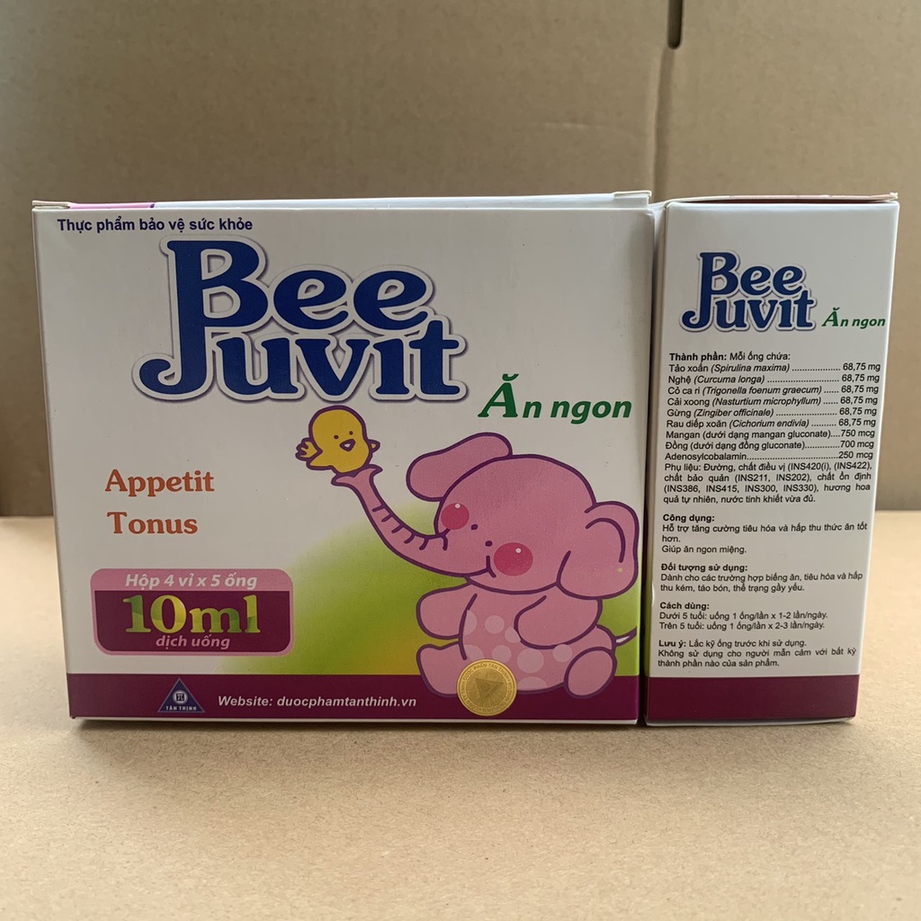 Siro BeeJuvit Ăn Ngon - Dành cho người biếng ăn, tiêu hóa kém, suy nhược, gầy yếu mệt mỏi Bee Juvit
