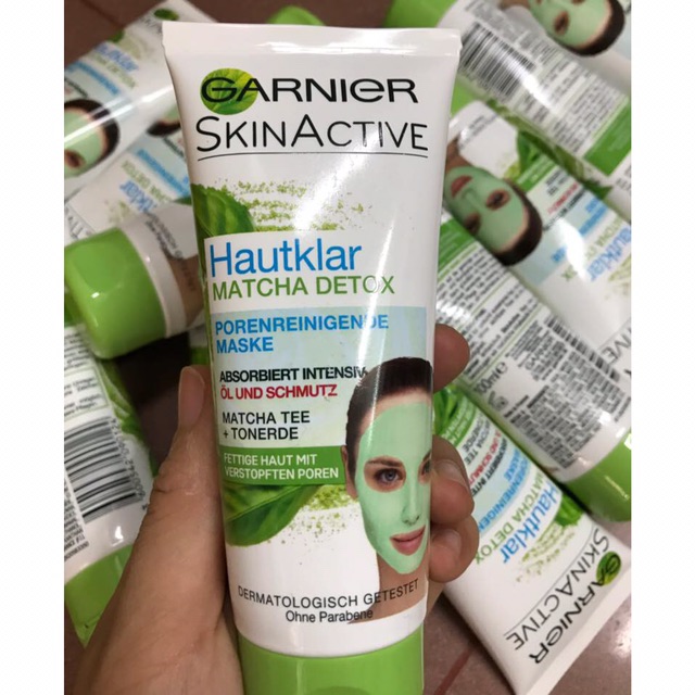 MẶT NẠ THẢI ĐỘC LÀM SÁNG DA GARNIER TỪ TRÀ XANH MATCHA VÀ ĐẤT SÉT KAOLIN