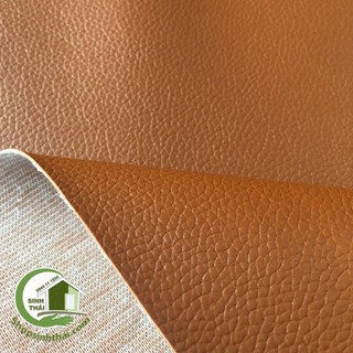 Phông nền chụp hình ảnh bằng vải giả da PVC màu nâu da bò - vải da may túi, làm dép, bọc ghế sofa [1m x khổ 1,4m]