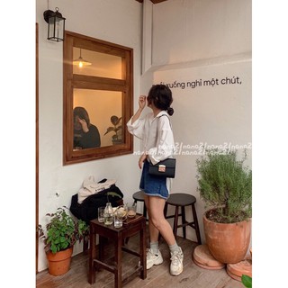 Sơ mi voan lụa dáng rộng