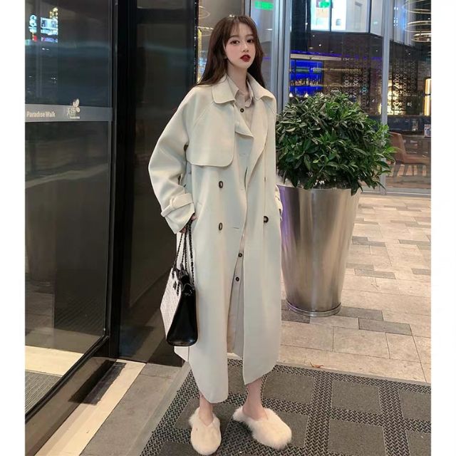 Áo khóa dạ dài ulzzang Hàn Quốc 2019 KÈM 2 ẢNH THẬT CUỐI áo khoác măng tô ulzzang